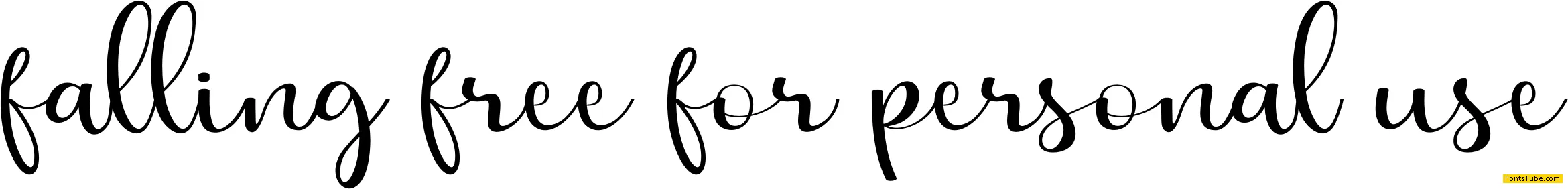 falling free for personal use Font