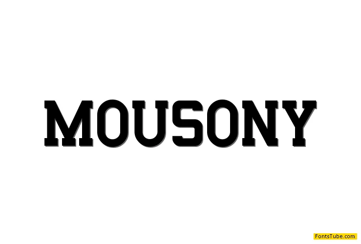 Mousony - Personal Use Font