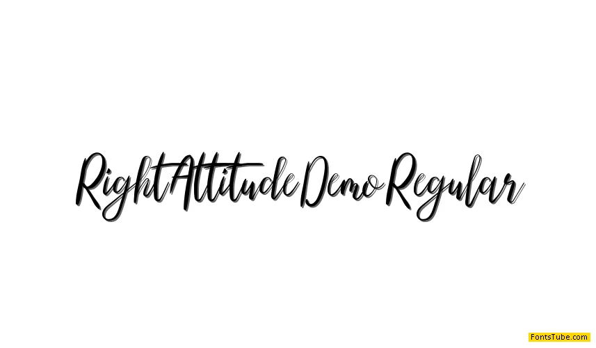 Right Attitude Demo Font Family