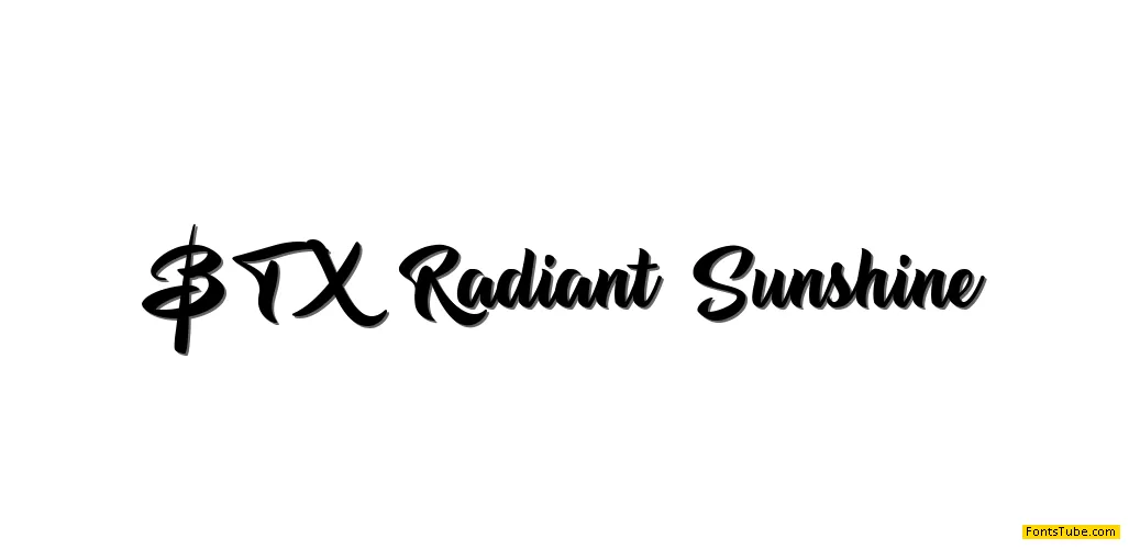 BTX Radiant Sunshine Font