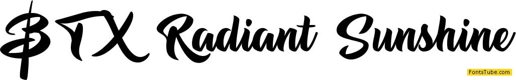 BTX Radiant Sunshine Font