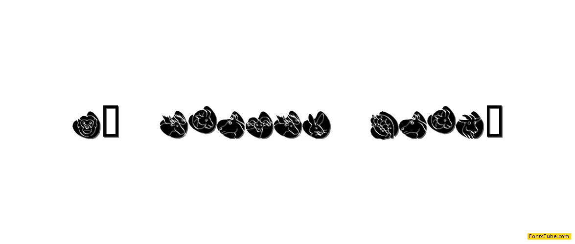KR Animal Dings Font