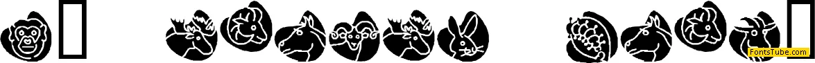 KR Animal Dings Font