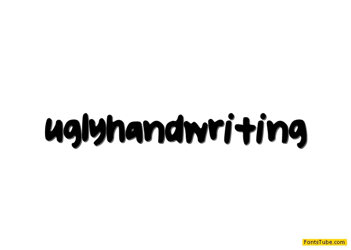 ugly handwriting Font Family
