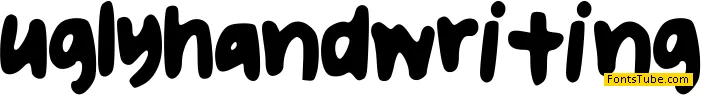 ugly handwriting Font Family