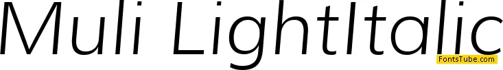 Muli Font Family