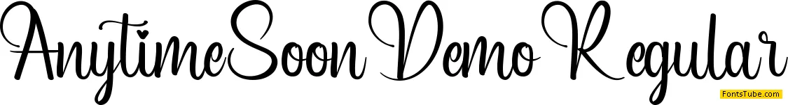 Anytime Soon Demo Font