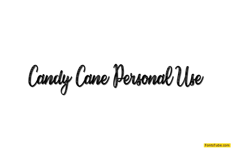Candy Cane Personal Use Font