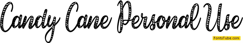 Candy Cane Personal Use Font