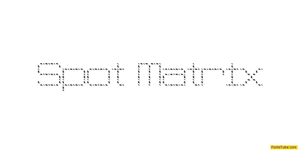 Spot Matrix Font