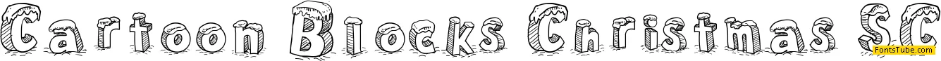 Cartoon Blocks Christmas Font Family