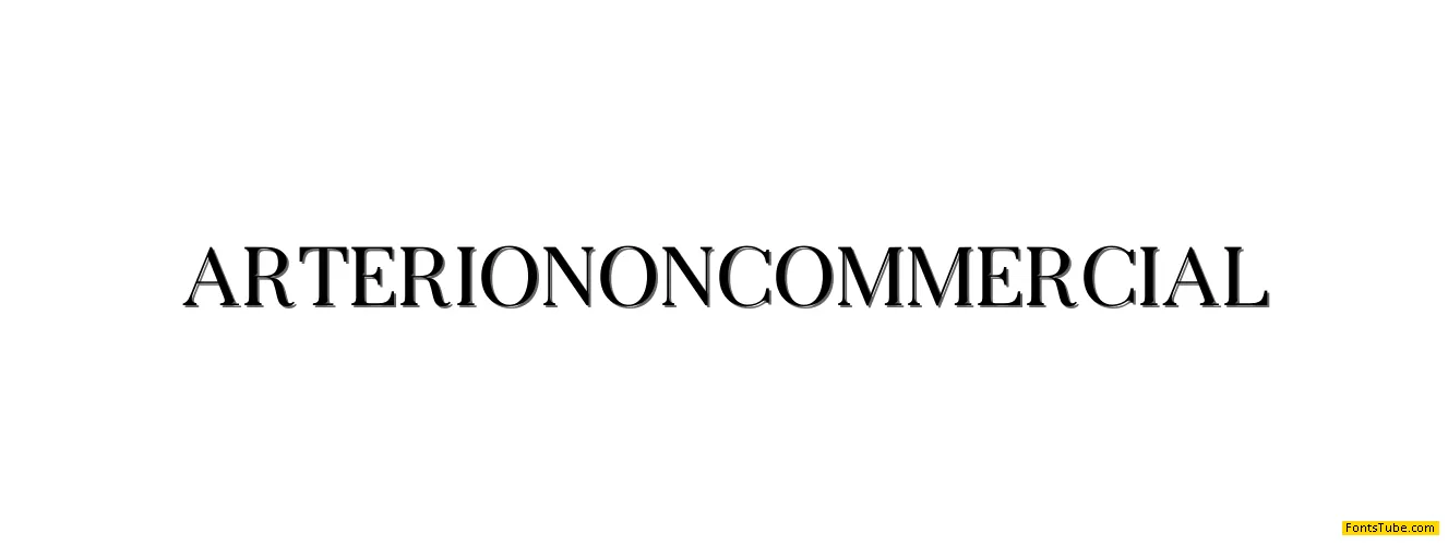 ArterioNonCommercial Font