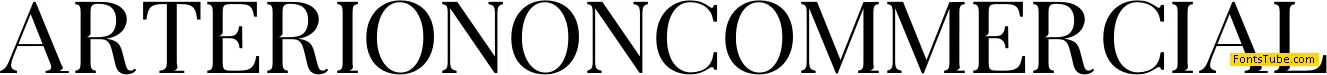 ArterioNonCommercial Font