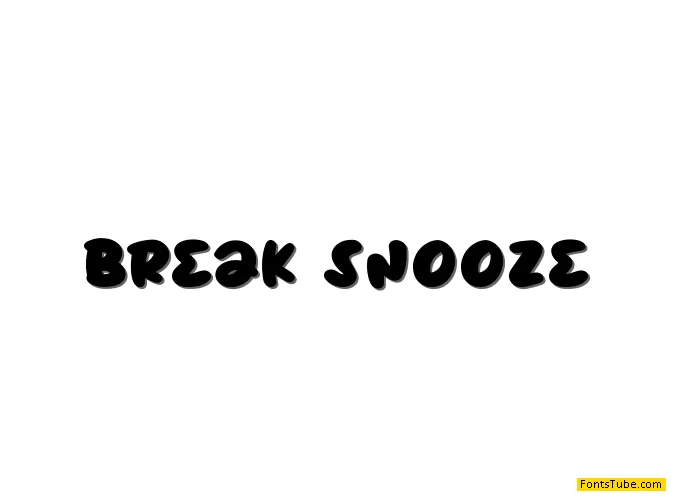 Break Snooze Font