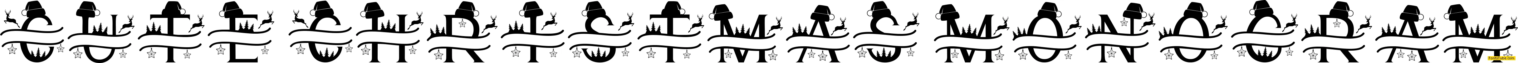 Cute Christmas Monogram Font