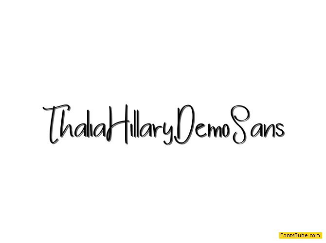 Thalia Hillary Demo Font Family