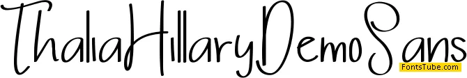 Thalia Hillary Demo Font Family