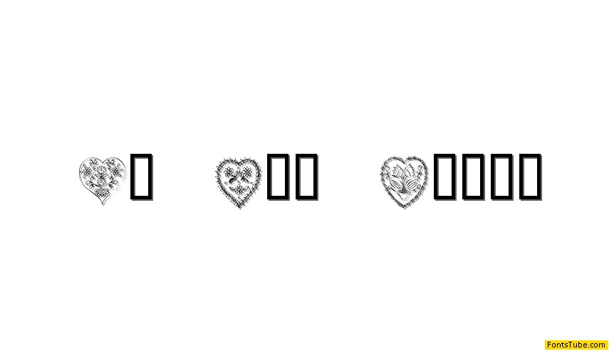 KR All Heart Font