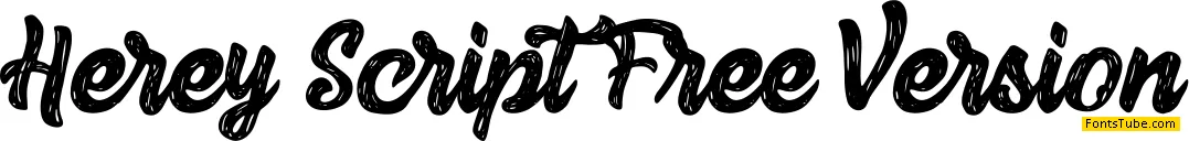Herey Script Free Version Font
