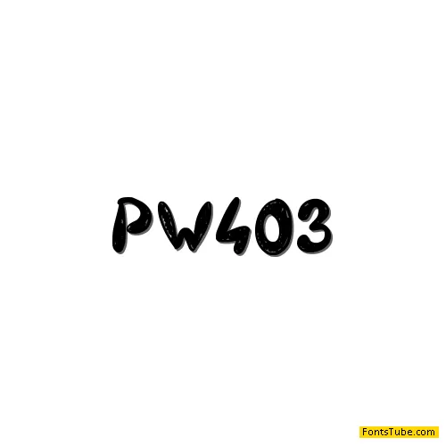 PW403 Font