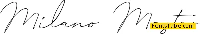 Milano Signature Script Font Font
