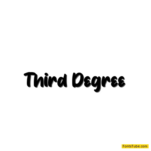Third Degree Font
