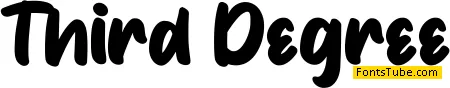 Third Degree Font