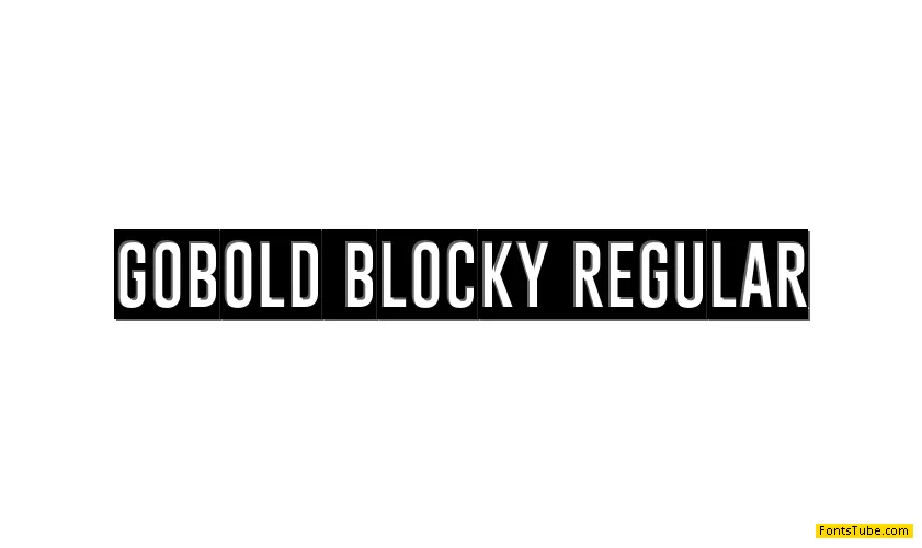 Gobold Blocky Font Family