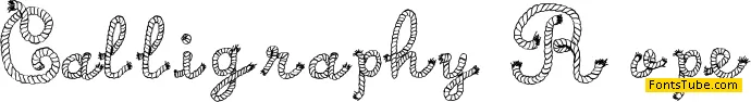 Calligraphy Rope Font