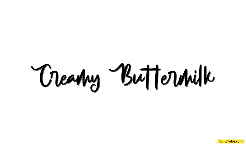 Creamy Buttermilk Font