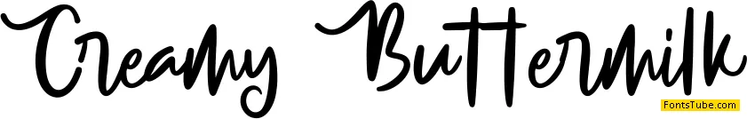 Creamy Buttermilk Font