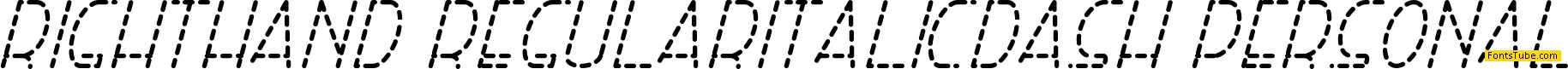 Right Hand Font Family
