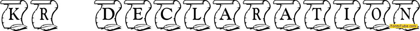 KR Declaration Font