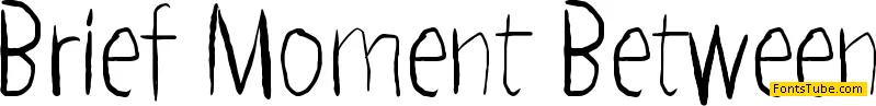 Brief Moment Between Font