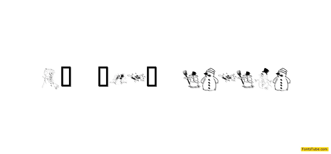 KR Snow People Font