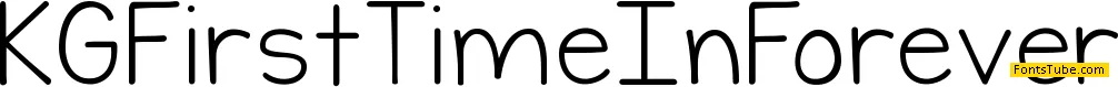 KG First Time In Forever Font