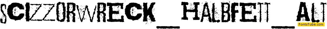 Scizzorwreck Halbfett Alt Font
