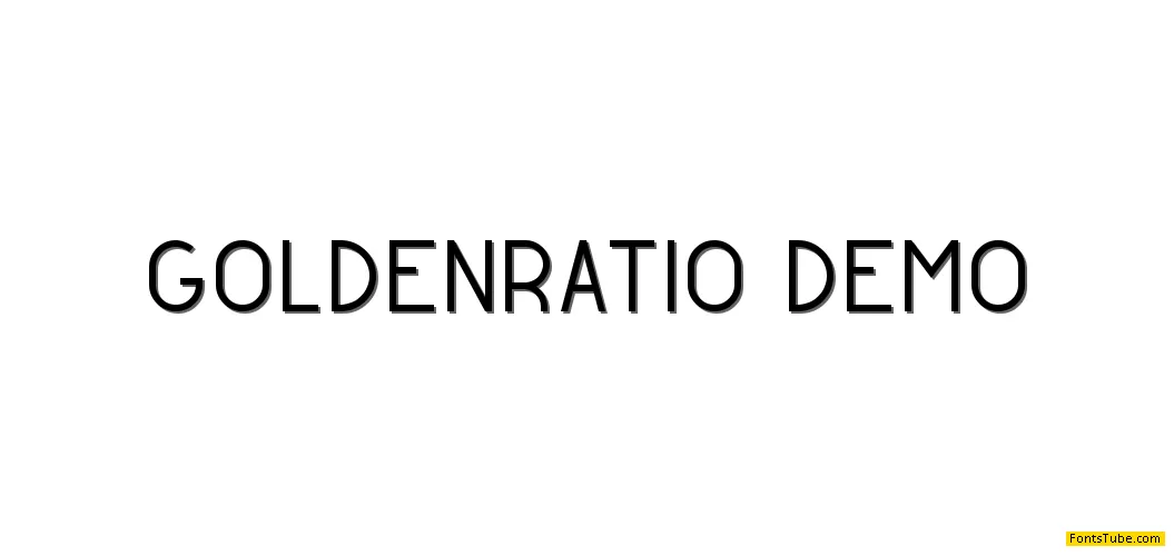 Golden Ratio Demo Font