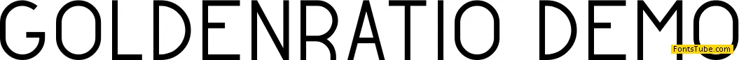 Golden Ratio Demo Font