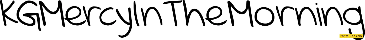 KG Mercy in the Morning Font