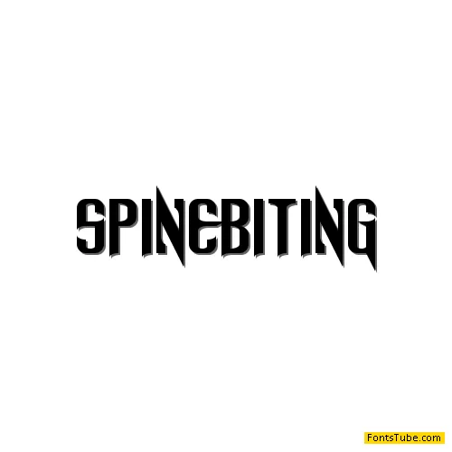 Spinebiting Font