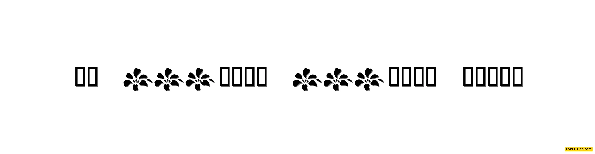 KR Fleur Flair Lines Font