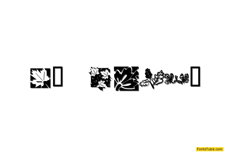 KR Leafy Font