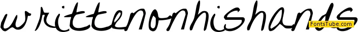 Written on His Hands Font