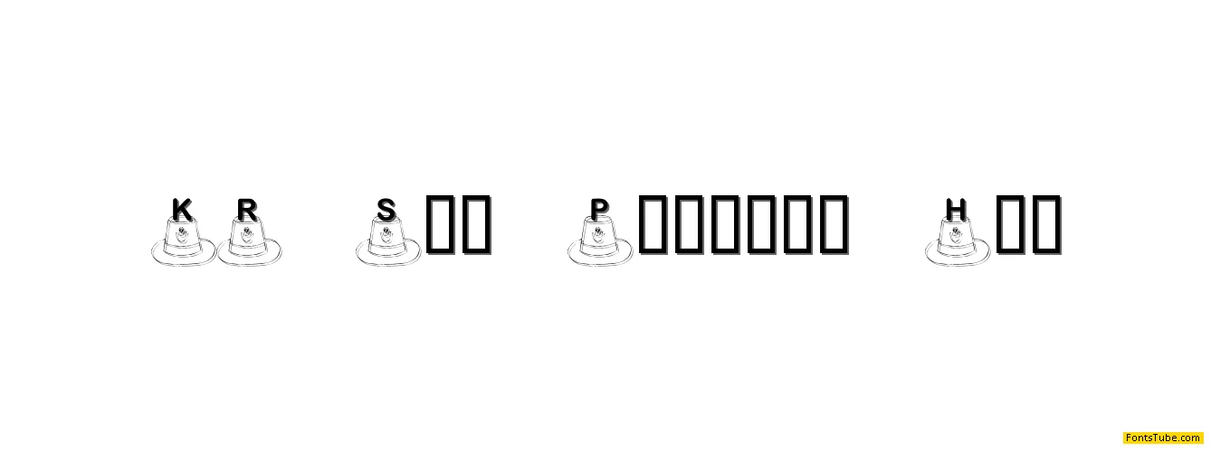 KR St. Patty's Hat Font