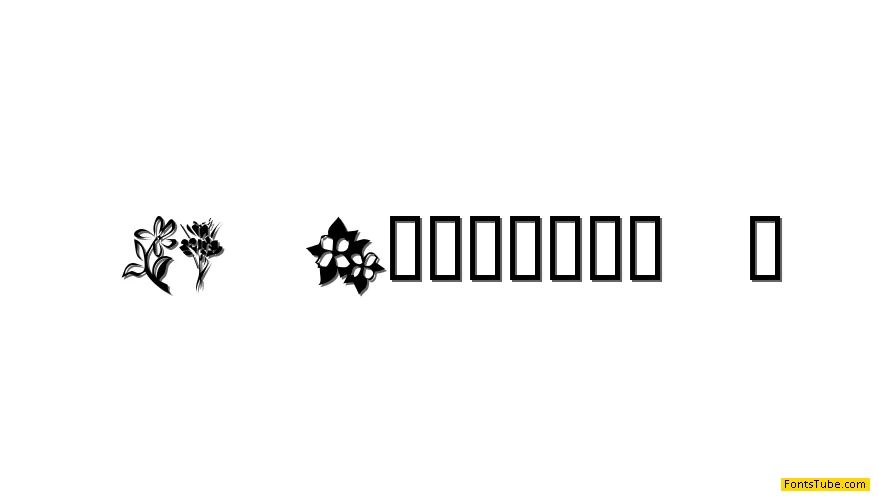 KR Blossoms 1 Font