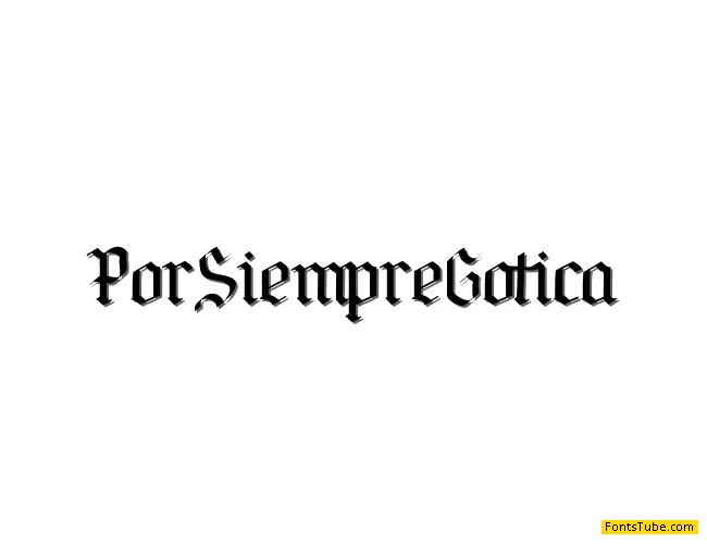 Por Siempre GÃ³tica Font