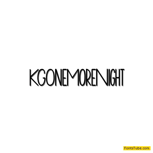 KG One More Night Font