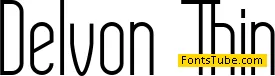 Delvon Thin Font