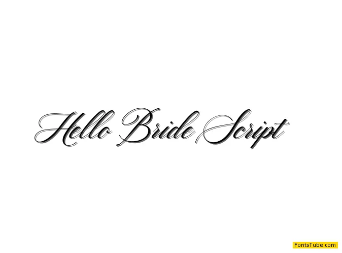 Hello Bride Script Font